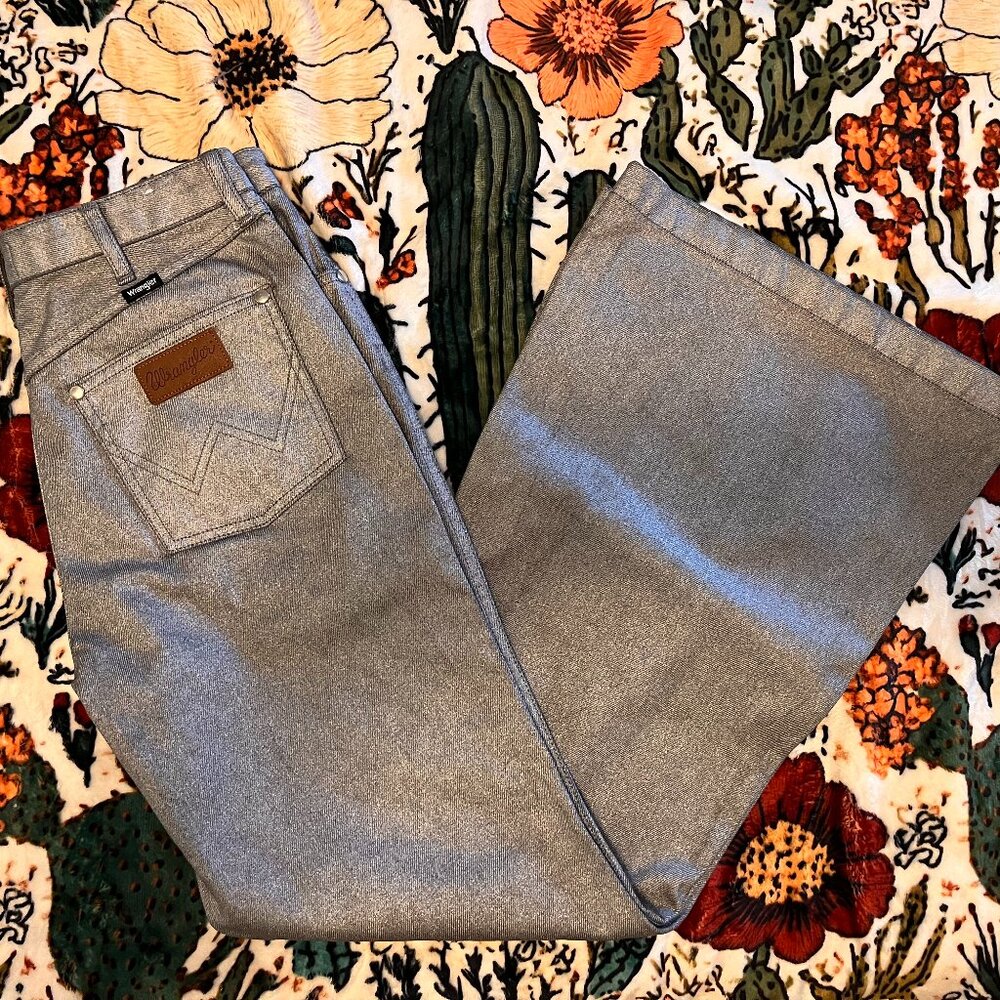 Fender  x Wrangler Silver Bell Bottoms w/ Guitar Pick - Size 29x32 (NWOT)